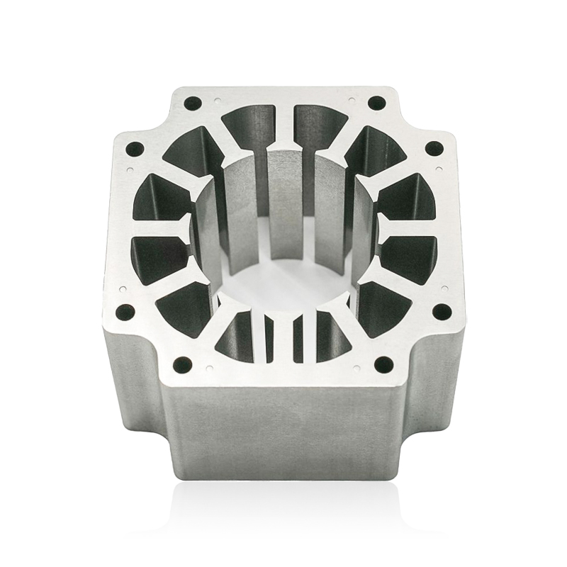 What are the weight and performance trade-offs between an aluminum composite and a silicon steel Automotive Small Motor Stator Core for lightweight EV applications?